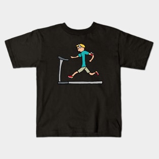 Treadmill Running Maching Kids T-Shirt